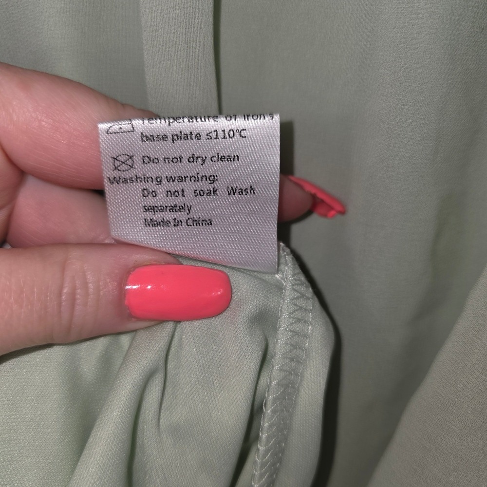 Ever Pretty Bridesmaids Dress Size 6 Sage Green Chiffon Pleated Maxi EE0164AMG06 - Picture 10 of 10